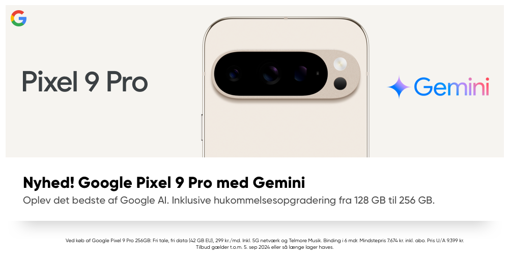 Google Pixel 9 serien hos Telmore