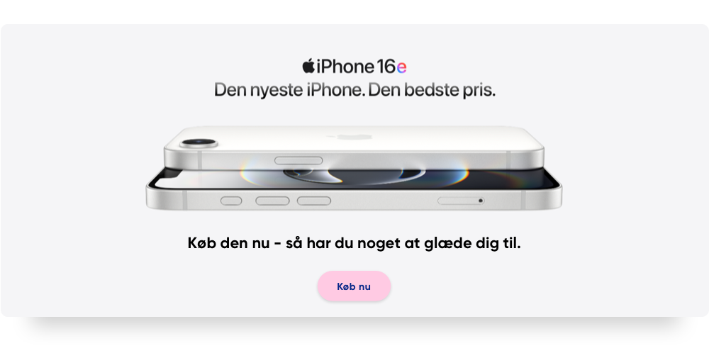 Apple iPhone 16e hos Telmore